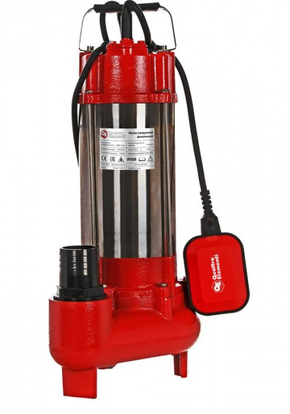 Насос фекальный  QUATTRO ELEMENTI Sewage 1200F Ci (1200 Вт, 22000 л/ч, для грязной, 16 м, 21,0 кг)