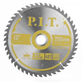 Диск пильный 250х32/30х48Т P.I.T. 2,2 мм (ACTW10-250T48)