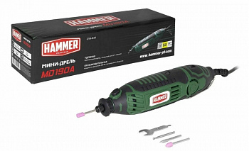 Дрель (мини) Hammer MD190A (200Вт 3.2мм 8000-35000 об/мин, в коробке)
