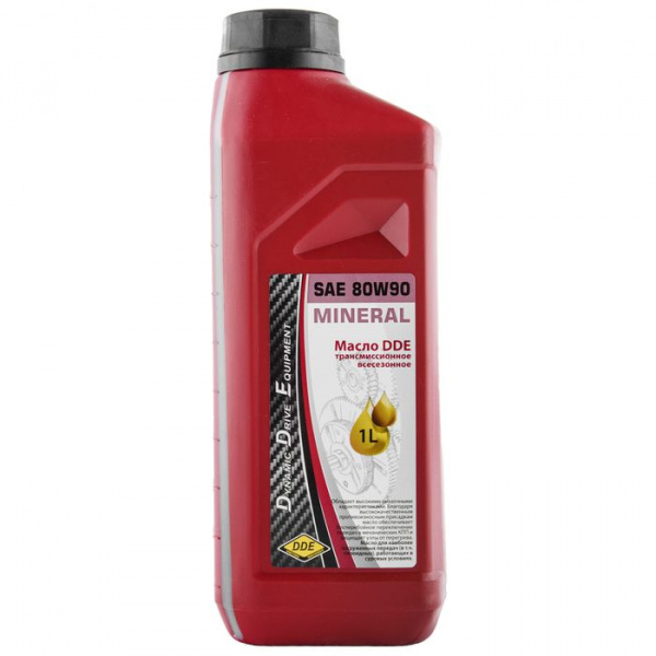 Масло трансмиссионное DDE SAE 80W-90,  API GL-5 ( 1л ) минеральное