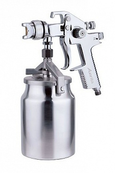 Краскопульт пневматический АВРОРА Auarita AB-17S, нижний бак, 1.4mm 310-370л/мин, 3-5бар, пятно 240мм, 1.0л  39878