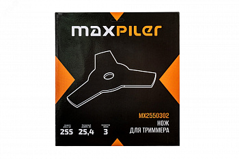 Нож для триммеров MAXPILER MX2550302 (3-х лопастной 255х25,4х1,2 мм, 3T)