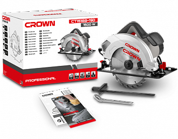 Пила дисковая CROWN CT15188-190 (Construction, 1500Вт, диск 190мм, пропил 66мм)
