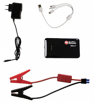 Пусковое устройство QUATTRO ELEMENTI Nitro 7  (12В, 7500 мАч, 400А,  USB, LCD -  фонарь) 790-304