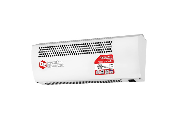 Тепловая завеса QUATTRO ELEMENTI QE-1000KME (1 кВт, с эл.блоком управления, ТЭН монолит.) 915-519