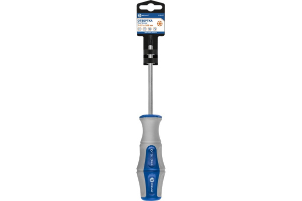 Отвертка Ultra Grip КОБАЛЬТ Torx Tamper-27 х 100 мм CR-V, двухкомпонентная рукоятка (1 шт.) 910-072
