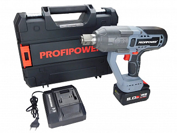 Гайковерт акк бесщет. уд. Profipower T-2500N 18В, 2500Нм, 8,0Ач, 1300об/м, кейс  E0189  (5)