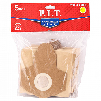 Фильтр-мешок P.I.T. ADVANCE AVCP02-0020A (бумажный, 5 шт., 20 л.)