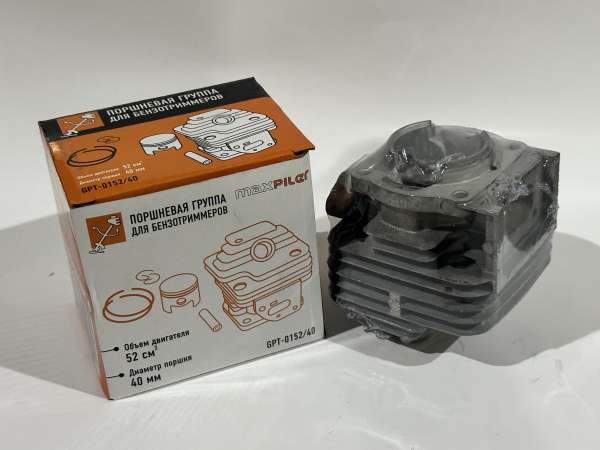 Поршневая группа для бензотриммера GPT-0152/40 (объем двигателя 52 см³, поршень Ø 40 мм) MaxPiler