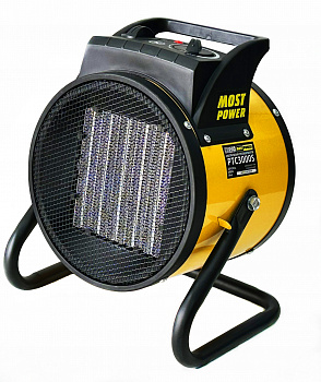 Нагреватель электрический керам. MOST POWER  PTC3000S (220В; 2000 Вт/3000 Вт; 263м3/ч;  площадь обогрева 30м2, круглый корпус)