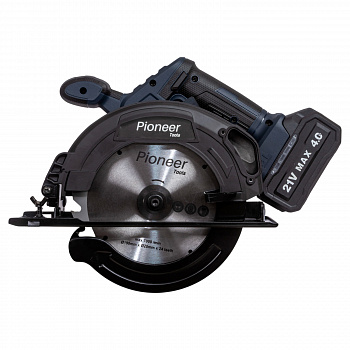 Пила дисковая акк бесщет. Pioneer BCIS-E20V40BL-190-01 (20В, диск 190мм, 5200об/мин, 1акк*4Ач, ЗУ) (4)