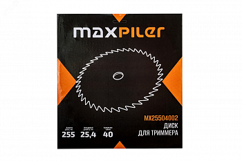Диск для триммеров MAXPILER MX25504002 (40 зубов, 255х25,4х1,25 мм, 40T)