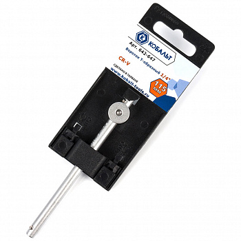 Вороток Т-образный КОБАЛЬТ 1/4", 115 мм, Cr-V (1 шт.) подвес 642-647