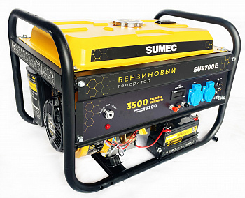 Электростанция бенз.   SUMEC SU4700E (3,2/3,5кВт,  двиг. 170F-1, 223см3, 7,5л.с., бак 15л, ЭЛСТАРТ, 47кг) 