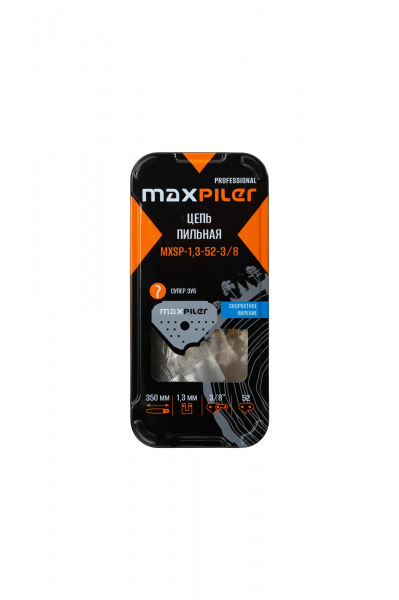 Цепь MaxPiler пильная MXSP (350мм./14",3/8",1,3 мм.52 зв.(Partner.Poulan.Husgvarna120.130.ECHO) в ме