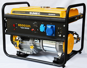 Электростанция бенз.   SUMEC SU8800 (6,0/6,5кВт, двиг.190F, 420см3, 15л.с., бак 25л, ручной стартер, 77,5кг) 