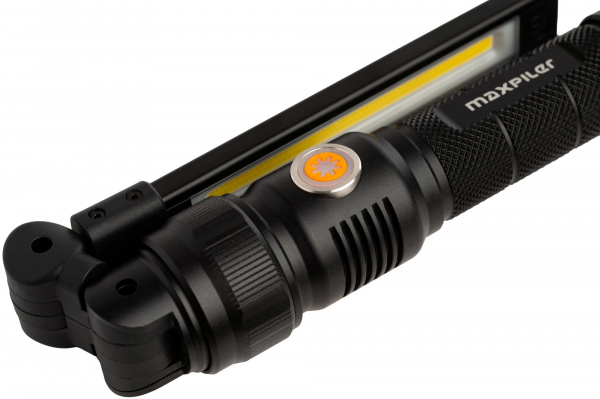 Фонарь складной аккум. MAXPILER MWL-09 (1200-100 Лм, LED SMD+COB, 360*, 3 реж, 5-28ч, магнит)
