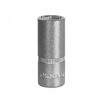 Головка торцевая глубокая КОБАЛЬТ 1/4", 14 мм, Cr-V (1шт.) подвес 643-989