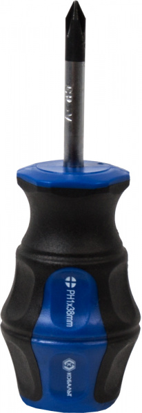 Отвёртка КОБАЛЬТ Ultra Grip PH-1 х 38 мм CR-V, 2компонентная рукоятка (1шт.) подвес 646-386