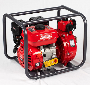 Мотопомпа Powerac PRWP20H2  (д/чистой воды, 300л/мин, подъем с глубины 7м, высота напора 75м, диам.вход.50-40мм, двиг. 4х такт, 7л.с., бак 3,6л) 