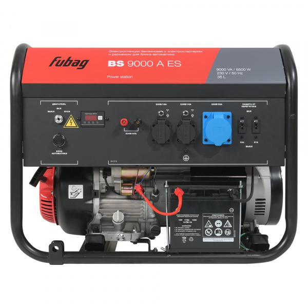 Электростанция бенз. Fubag BS 9000 A ES (8,5/9,0кВт,220В, бак25л, эл.стар.коннектор автоматики) 6410