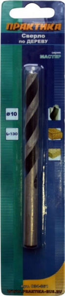 Сверло дерево Практика 10*130мм 034-861