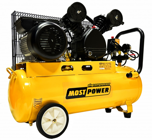 Компрессор MOST POWER BC 50/400V (V-образный, 400л/мин, 50л, 10 бар, 2,2 кВт, 1050 об/мин, разъемы б