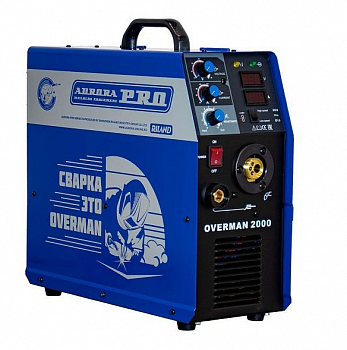 Сварочный полуавтомат АВРОРА OVERMAN 2000 MOSFET MIG/MAG/NO GAS 8,5кВт, 40-200А  39526