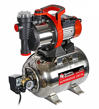 Станция насосная QUATTRO ELEMENTI Automatico 1301 FL Inox (1300 Вт, 4600 л/ч, для чистой, 50 м, 16,2