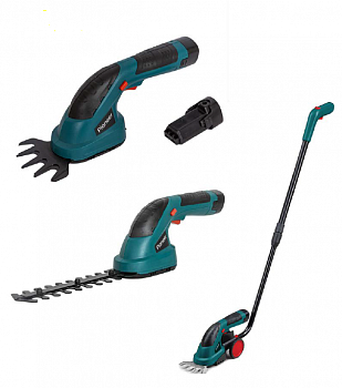 Кусторез акк Pioneer BHT-070V15-02R 7,2В, 2*1500мАч, Li-Ion, 1000ходов/мин, куст 170мм, трава 100мм  (8)