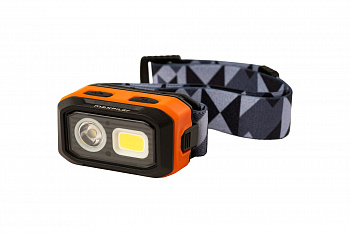 Фонарь налобный аккум. MAXPILER MHF-02 (500-120 Лм, LED SMD+COB, 55*, 4 реж, 1,2-10ч, инд. заряда)