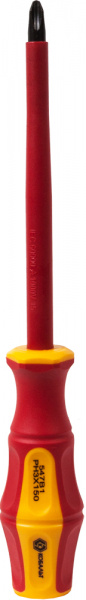 Отвертка диэлектрическая КОБАЛЬТ Ultra Grip PH-3х150 мм CR-V, 2компонентная рукоятка, подвес 646-515