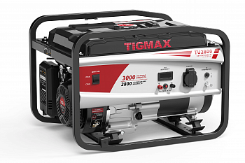 Электростанция бенз.TIGMAX  TU2800 (2,8/3,0кВт, 220В, двиг. 170TX, 212см3, 7,0л.с., бак 13л, ручной стартер, 35кг) 