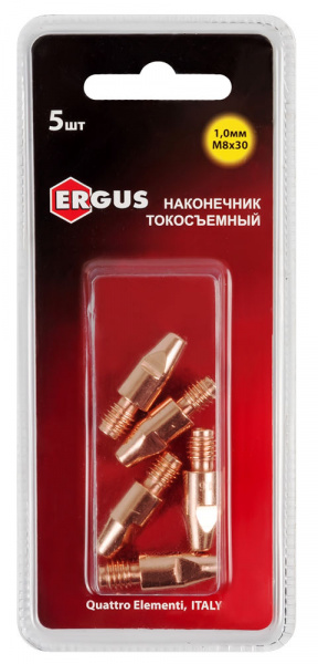 Наконечник токосъемный  ERGUS М8*30 1.6мм(5шт) д/полуавтомата 771-299
