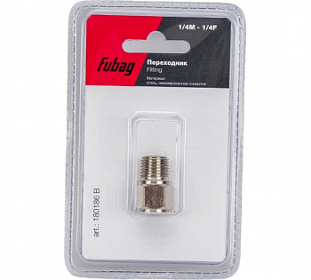 Переходник Fubag 1/4"М - 1/4"F блистер 1 шт 180186B