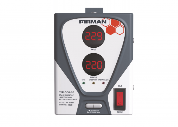Стабилизатор FIRMAN   FVR-500-95 (однофаз., релейный, напольный; цифр.дисплей, светодиодн.идикация;