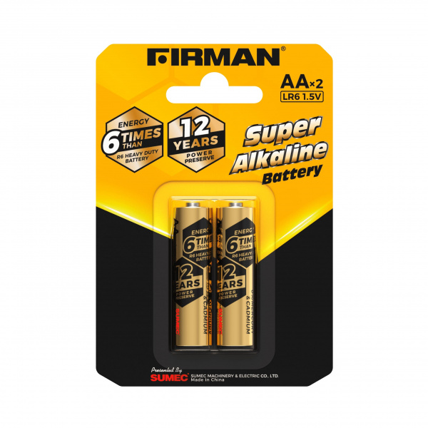 Батарейка FIRMAN AA/LR6 (2 х блистер, в упак.12шт. блистеров)