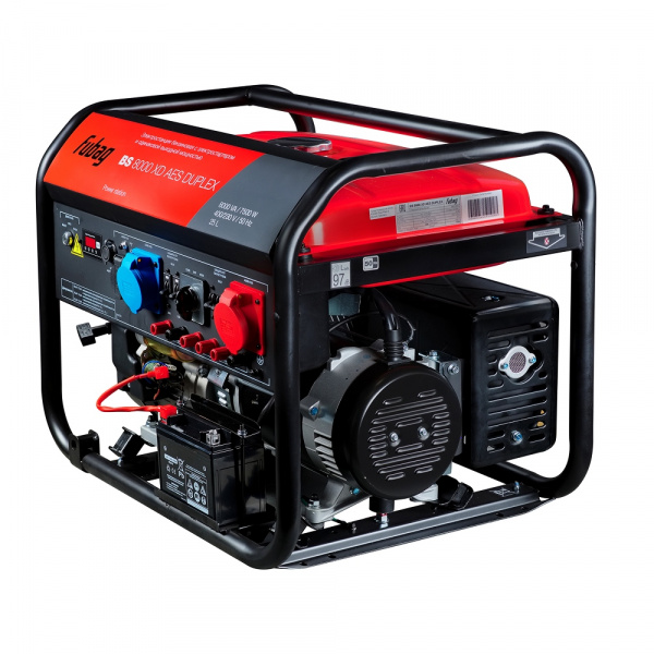 Электростанция бенз. Fubag BS 8000 XD AES DUPLEX(8,0/8,0кВт, 220/380В, бак25л, эл.старт,коннектор ав