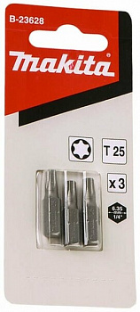 Бита Makita Torx T25 25мм B-23628 (3 шт.)