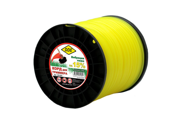 Леска триммерная на катушке DDE "Classic line" (круг) 2,4 мм х 860 м  644-801