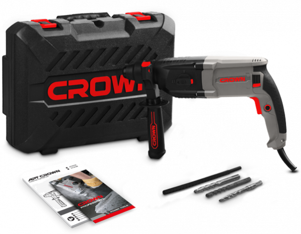 Перфоратор CROWN CT18108 BMC (SDS+, 800Вт, 3,4Дж, 0-5300 уд/мин, кейс)