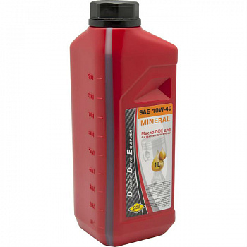 Масло 4-х тактное 10W-40 DDE минеральное M-SAE10W-40 1л.  (12 шт. в упак.) ЧЗ