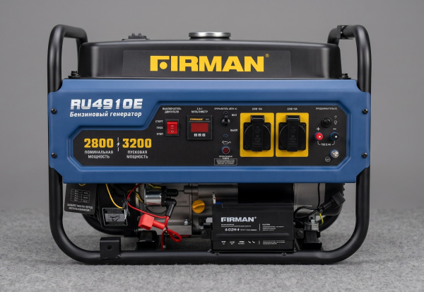 Электростанция бенз. FIRMAN RU4910E (2,8/3,2кВт, 220В, эл. старт, 1,1л/час, бак 15л, двиг. EX210E,