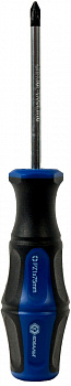 Отвёртка КОБАЛЬТ Ultra Grip PZ-1 х 75 мм CR-V, 2компонентная рукоятка (1шт.) подвес 646-409