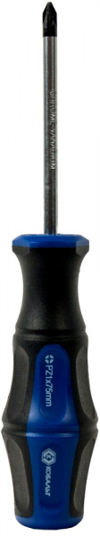 Отвёртка КОБАЛЬТ Ultra Grip PZ-1 х 75 мм CR-V, 2компонентная рукоятка (1шт.) подвес 646-409