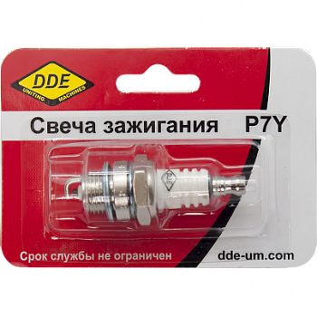 Свеча зажигания DDE - P7Y (Champion CJ7Y, Bosch WS8F, NGK BPM7A)  бензопилы, триммеры, мотобуры
