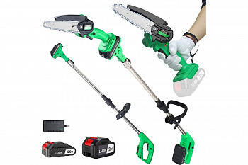 Пила цепная акк высоторез ZITREK GreenSaw 20 Plus (20В, 1акк*4,0Ач, 1акк*2,0Ач, Li-ion, ЗУ, общая длина 1,8м )  082-1856